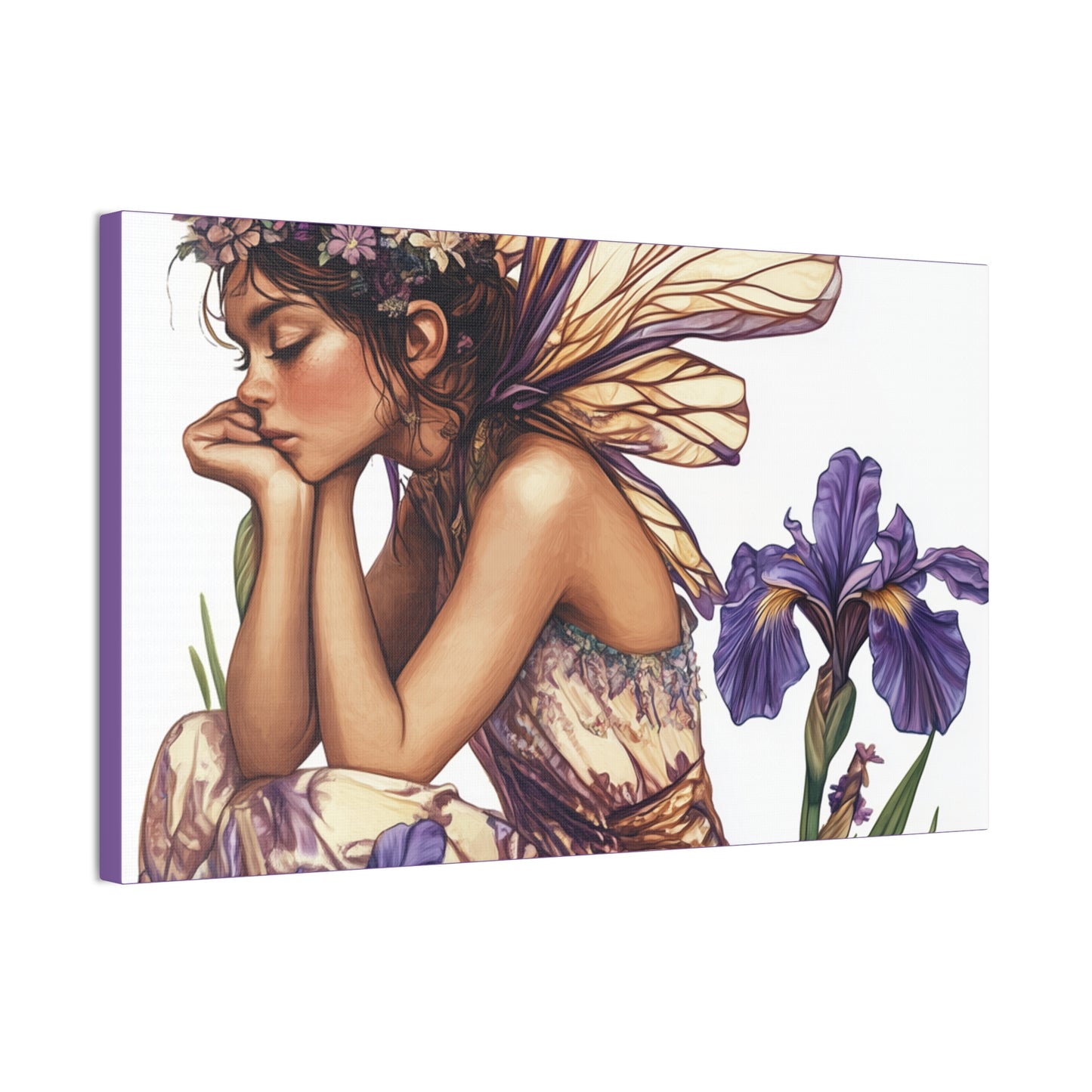 Iris You Were Here - Flowers & Fairies Collection - Fine Art Print on Canvas
