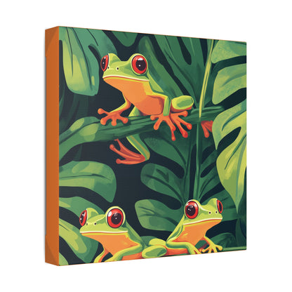 Tree Frog Trio - Garden Friends Series - Fine Art Print on Canvas