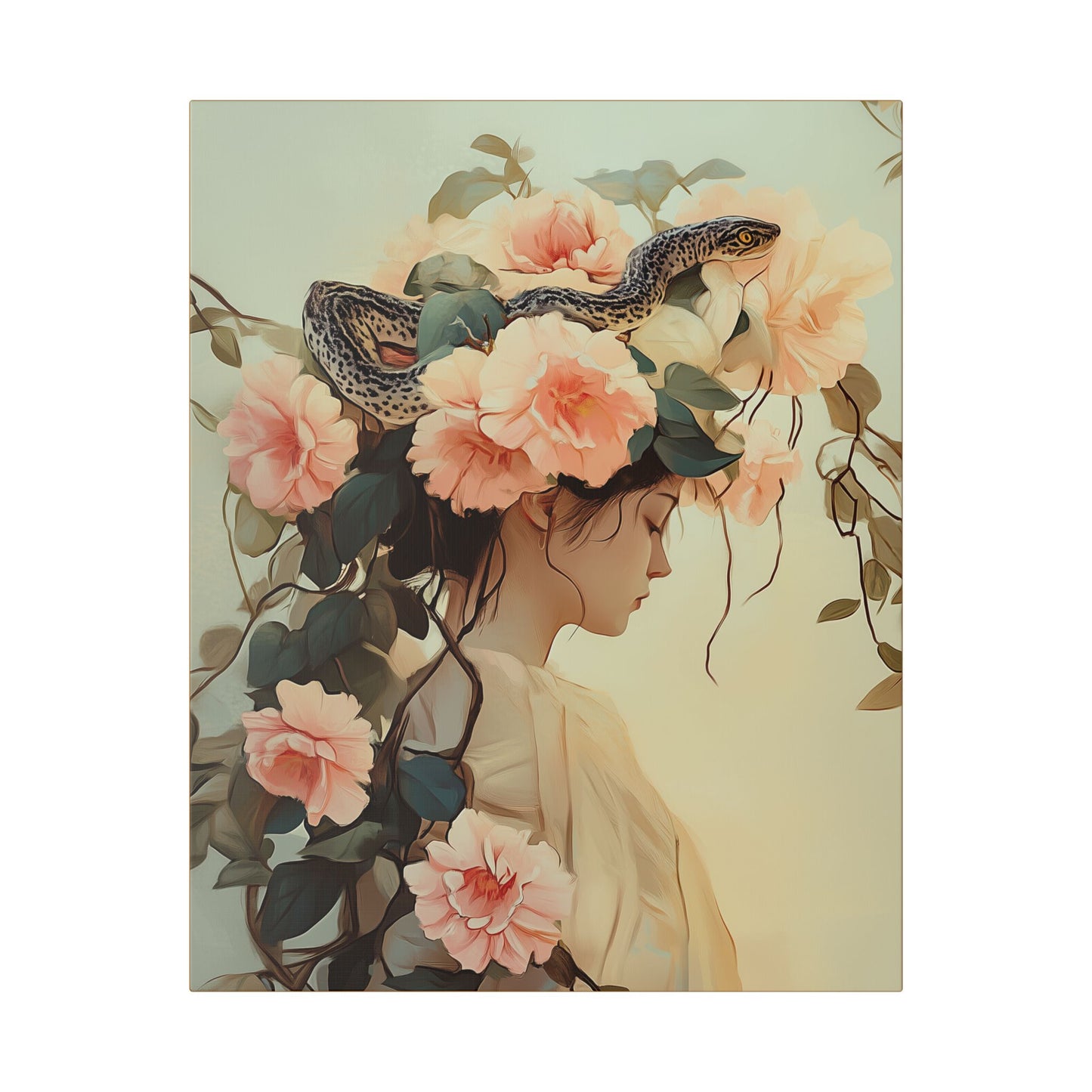 Snake Charmer - Secret Garden Series - Fine Art Print on Canvas