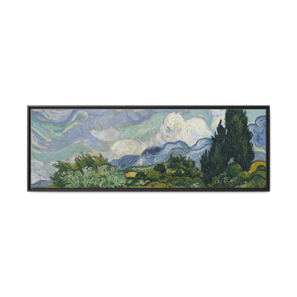 Van Gogh - Wheat Field with Cypresses - Museum Collection - Framed Canvas Print