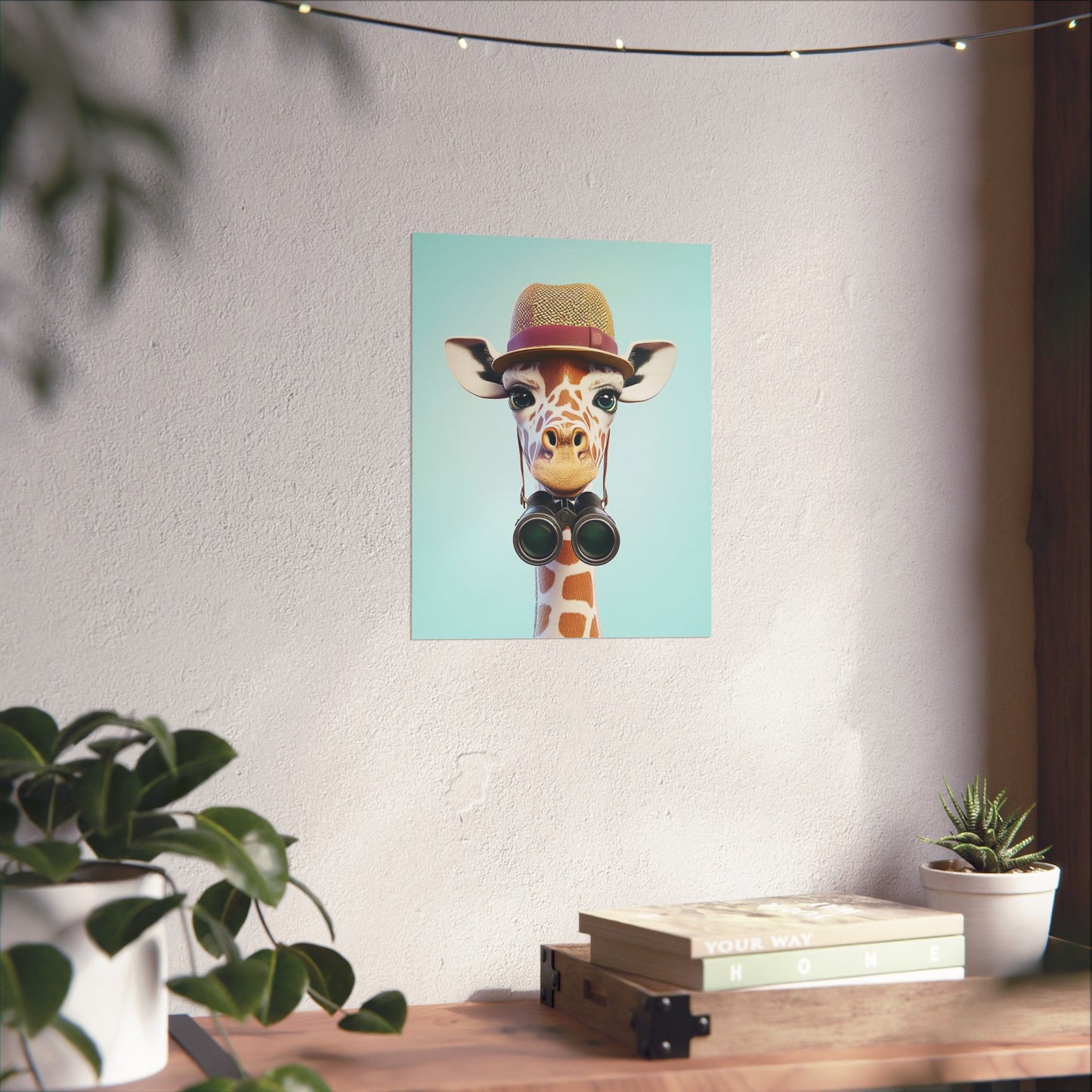 Adventure Awaits - His & Hers Giraffe Fine Art Prints (II) - Whimsical Animals - Wall Art -  Fine Art Prints - Home Décor