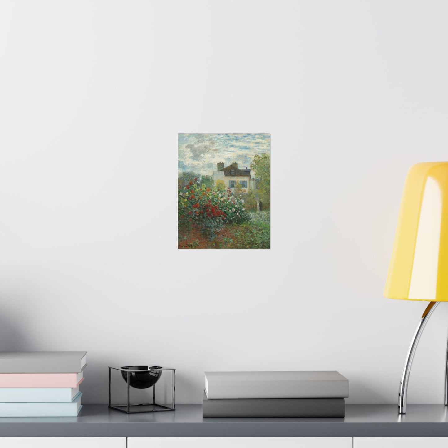 Monet - Artist's Garden at Argenteuil Fine Art Print
