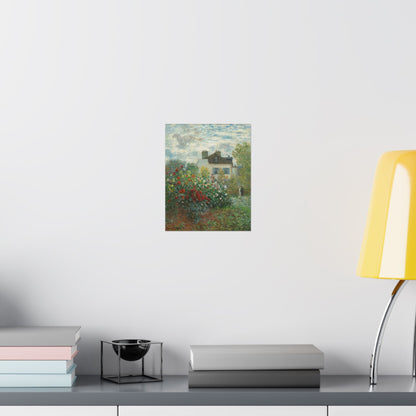 Monet - Artist's Garden at Argenteuil Fine Art Print
