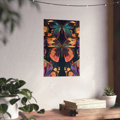 Vibrant Boho Butterflies Fine Art Pint - Matte Poster - Colorful Wall Art for Nature Lovers
