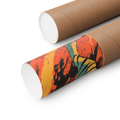 Unleashed - Tiger Jumping Through A Ring of Flames - Matte Vertical Poster - Eye-Catching Wall Art