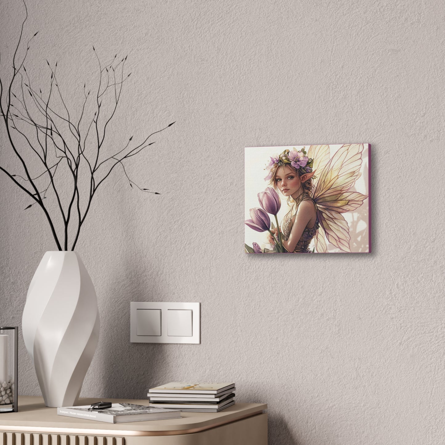 Tuesdays are for Tulips - Flowers & Fairies Collection - Fine Art Print on Canvas
