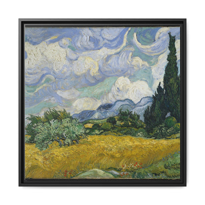 Van Gogh - Wheat Field with Cypresses - Museum Collection - Framed Canvas Print