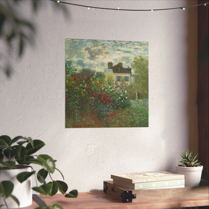 Monet - Artist's Garden at Argenteuil Fine Art Print