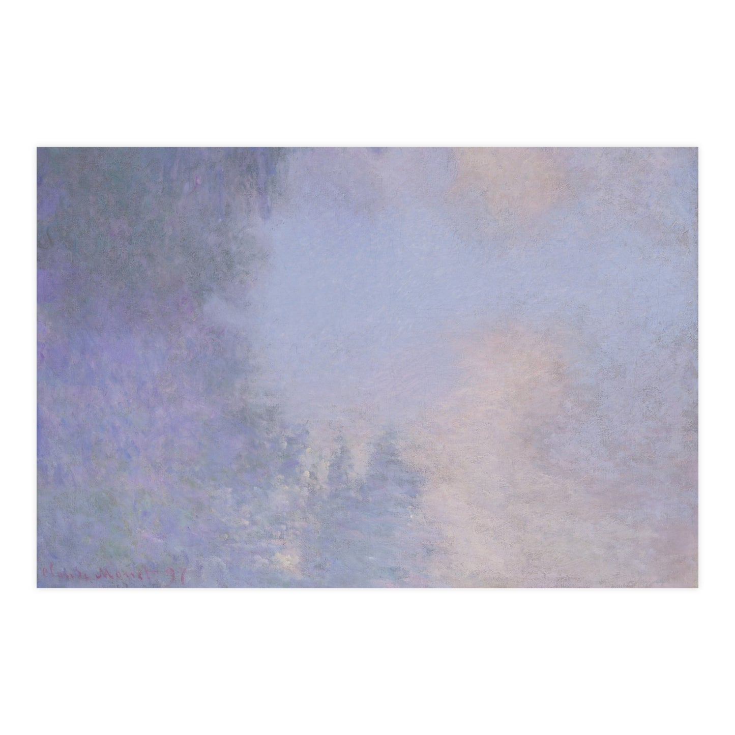 Branch of the Seine near Giverny in Mist - Monet Fine Art Poster