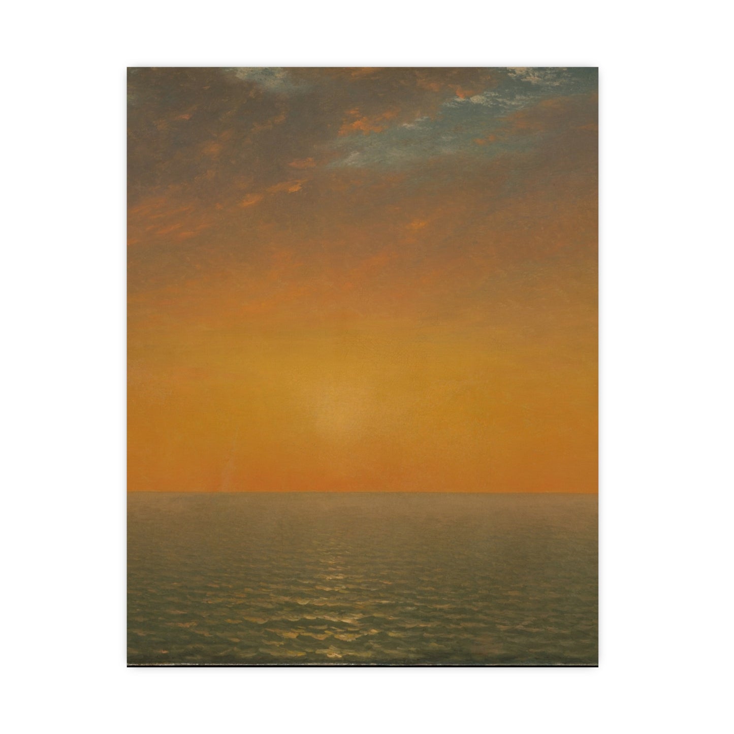 John Frederick Kensett : Sunset on the Sea (1872) - Museum Collection - Fine Art Print
