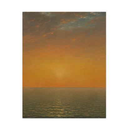 John Frederick Kensett : Sunset on the Sea (1872) - Museum Collection - Fine Art Print