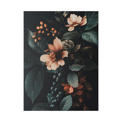 Evergreen Moody Botanical -Secret Garden Series  - Fine Art Print on Canvas