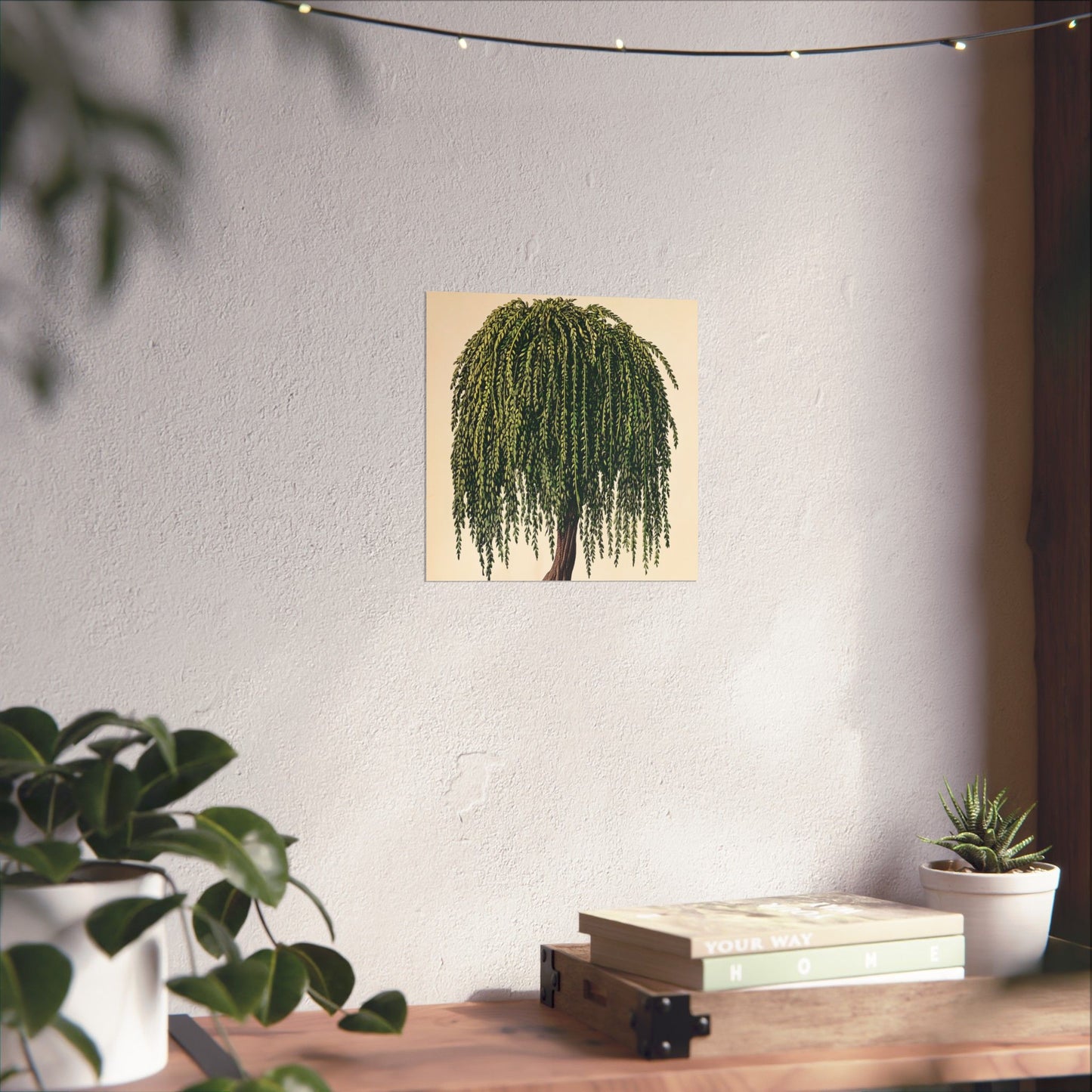 Weeping Willow Vintage Botanical Art Print - Matte Poster - Vintage Botanical Wall Art