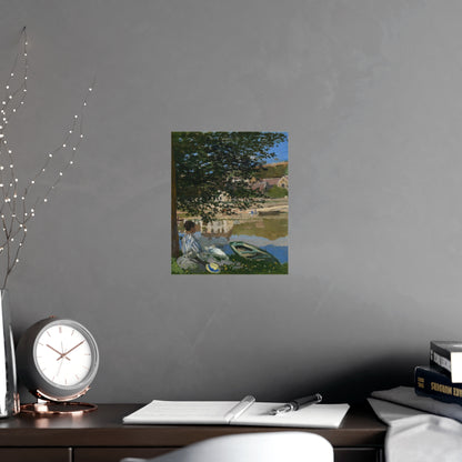 On the Bank of the Seine at Bennecourt - Monet Fine Art Poster
