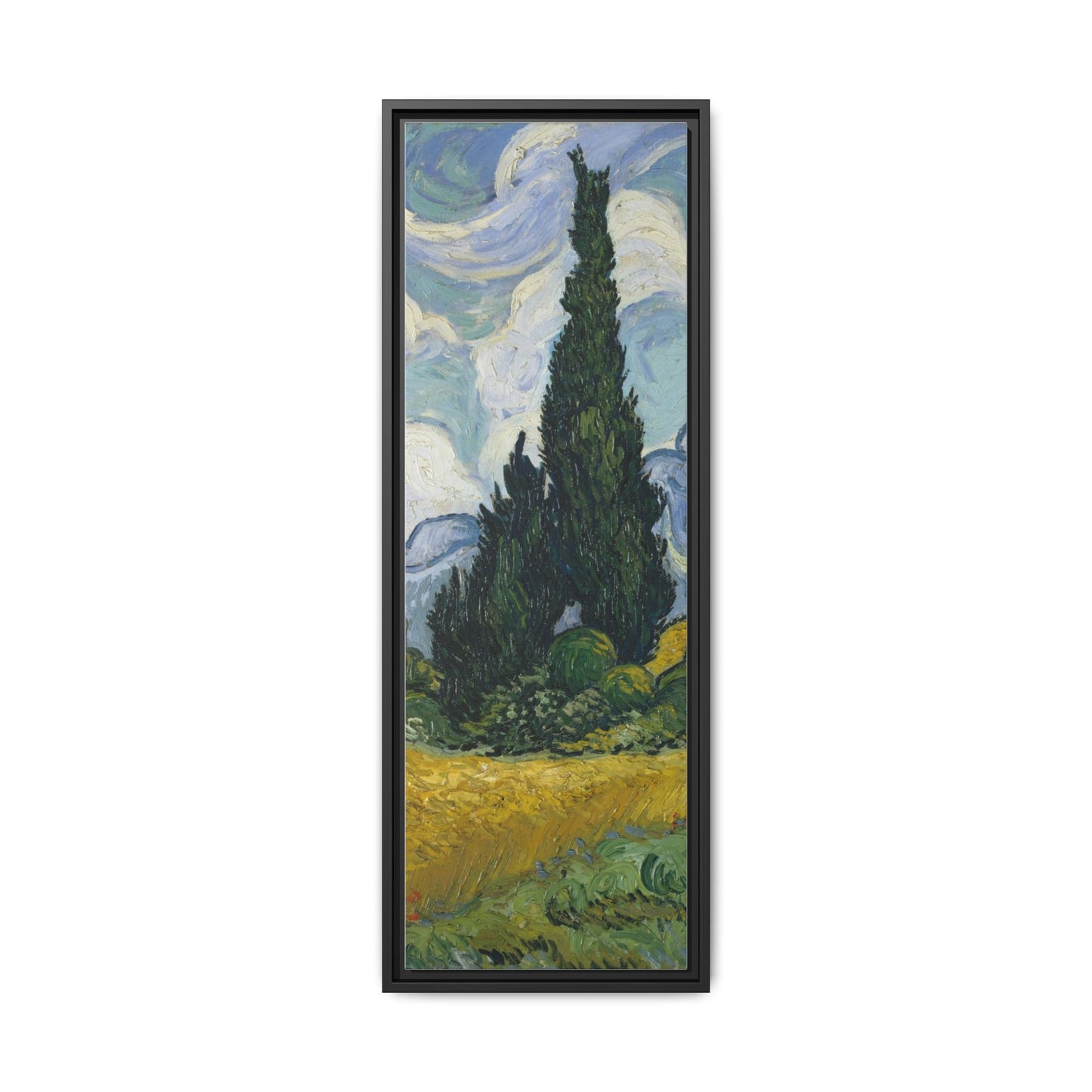 Van Gogh - Wheat Field with Cypresses - Museum Collection - Framed Canvas Print
