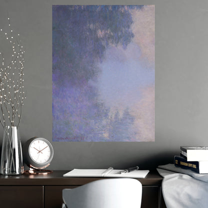 Branch of the Seine near Giverny in Mist - Monet Fine Art Poster
