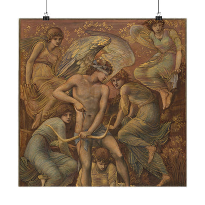 Cupid's Hunting Fields - 1924 - Vintage Fine Art Print - Classic Matte Vertical Poster - Ethereal - Angelic Artwork