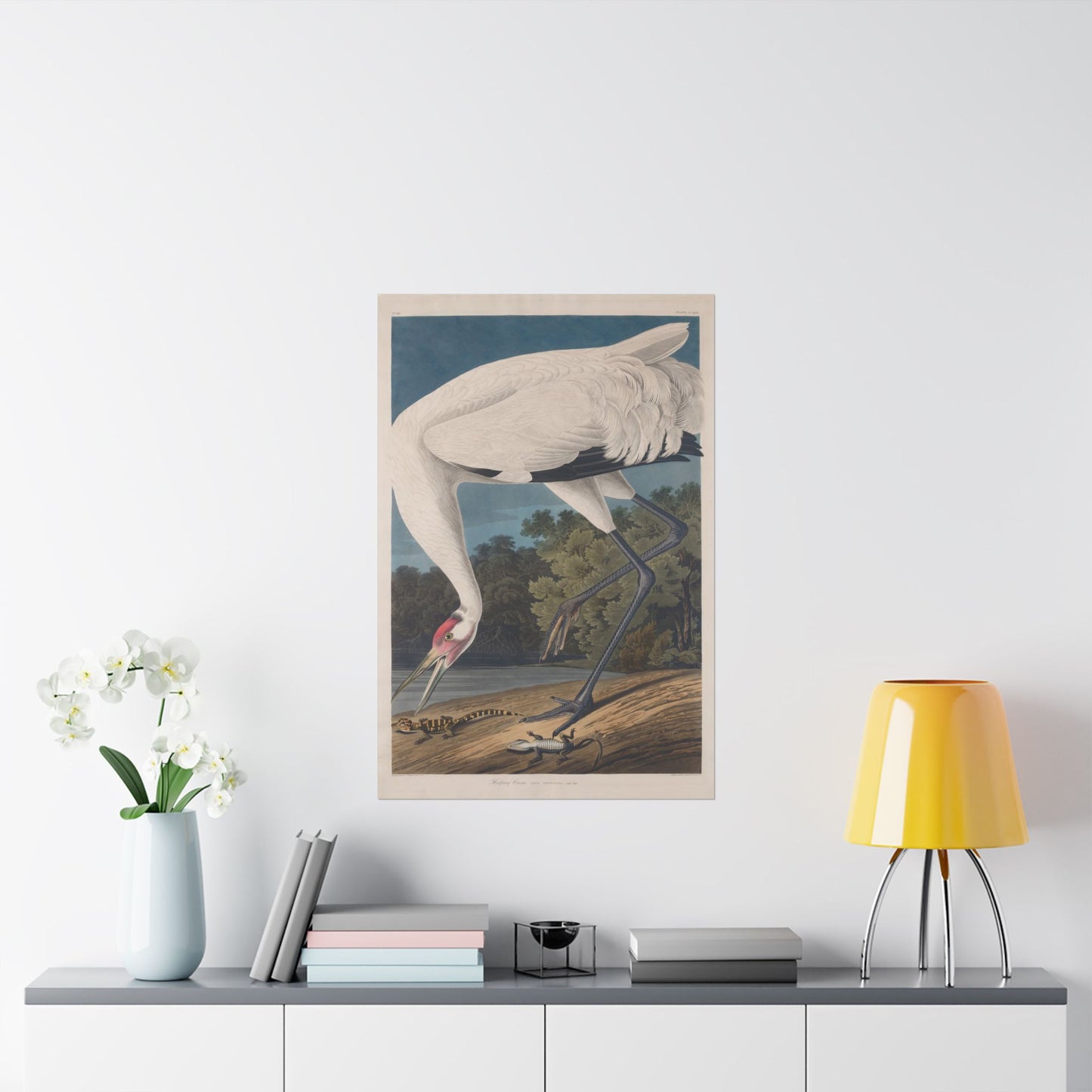 Crane in the Glades - Vintage Fine Art Print - Art Print - Poster for Nature Lovers & Birdwatchers