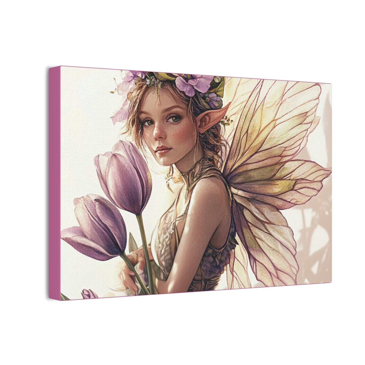 Tuesdays are for Tulips - Flowers & Fairies Collection - Fine Art Print on Canvas