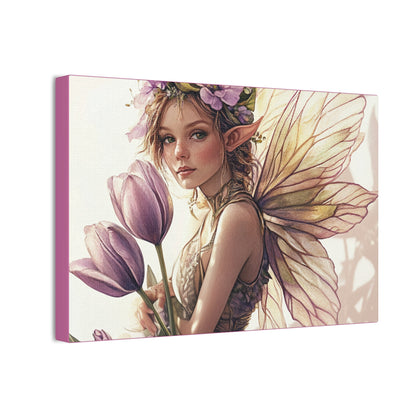 Tuesdays are for Tulips - Flowers & Fairies Collection - Fine Art Print on Canvas
