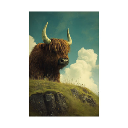 Highland Cow Whimsical Fine Art Print