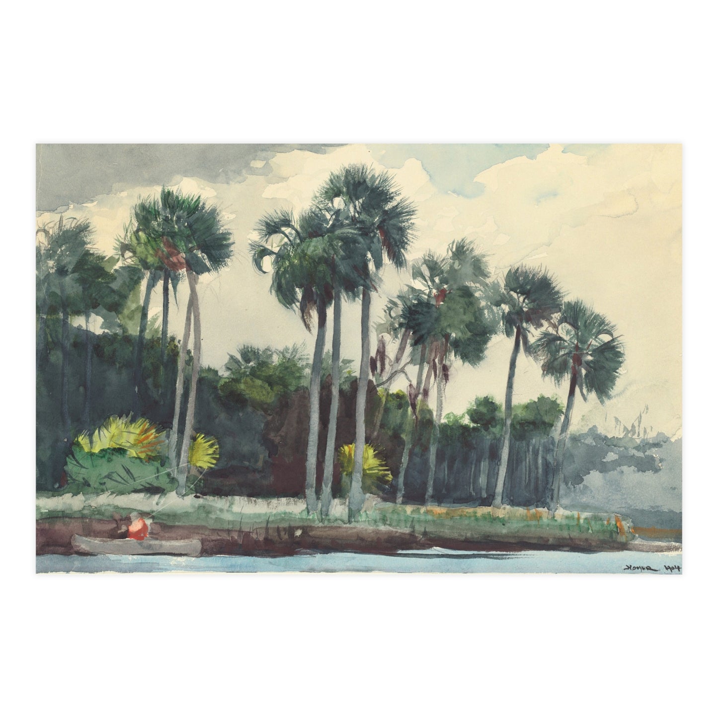 Red Shirt Homosassa Florida - Winslow Homer Fine Art Poster