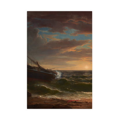 The Stranded Ship - Maritime Drama Fine Art Poster