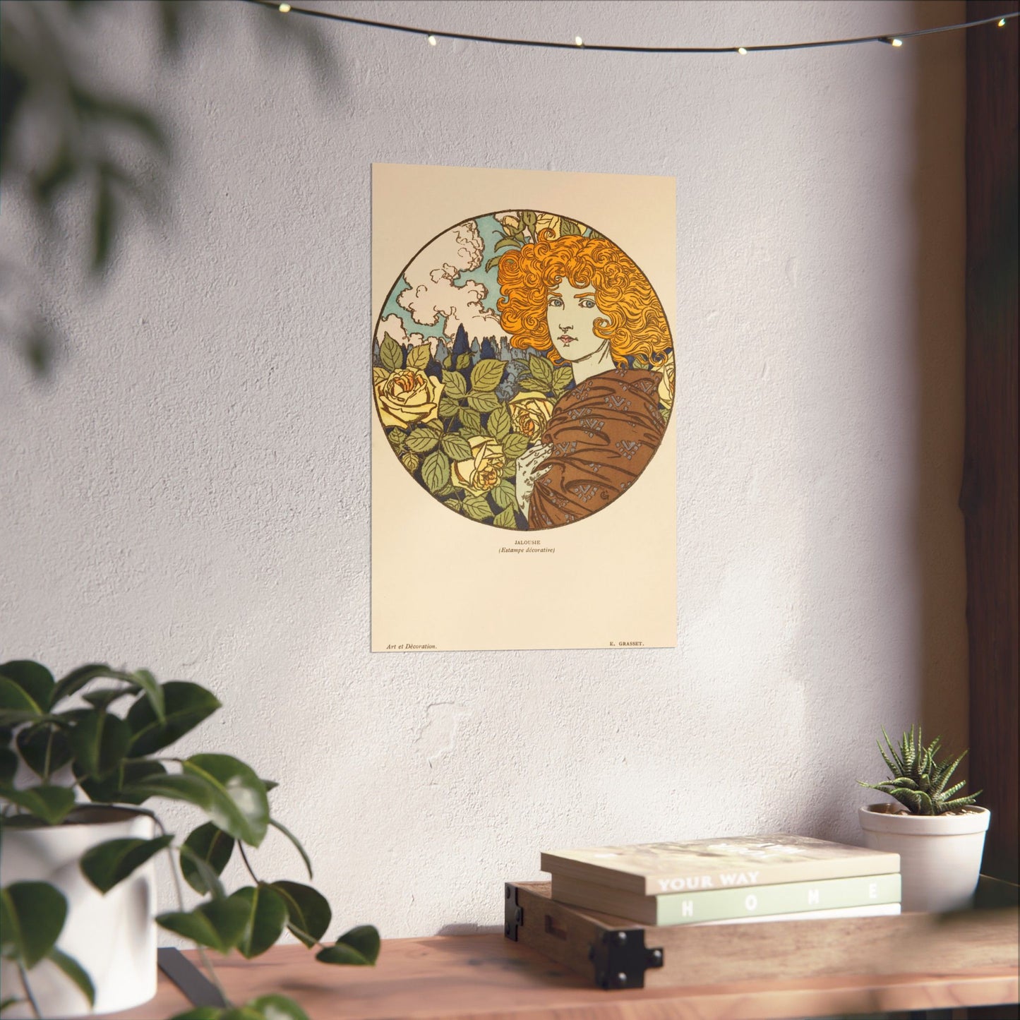 Jealousy - Classic Art - Fine Art Print - Vintage Floral Art Print - Matte Vertical Poster - Art Noveau Posters