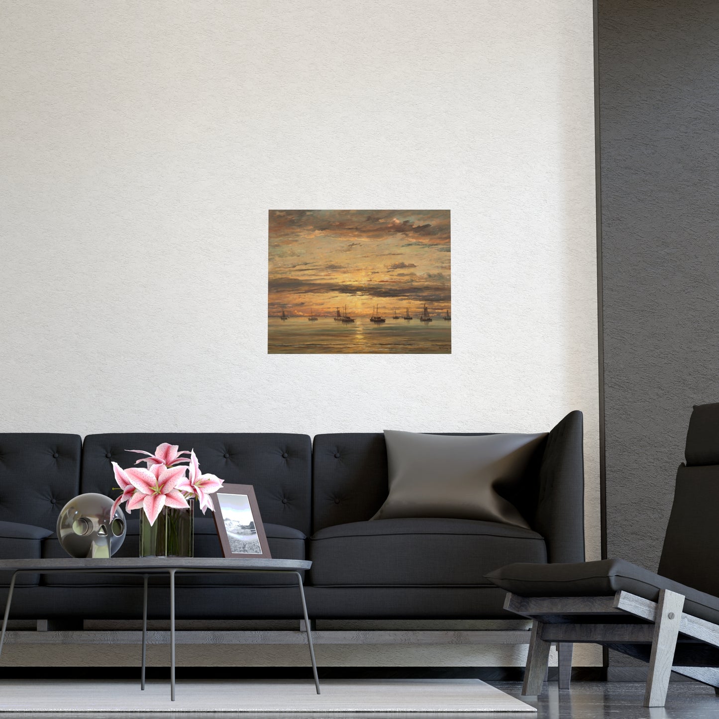Sunset at Scheveningen - Dutch Maritime Fine Art Poster