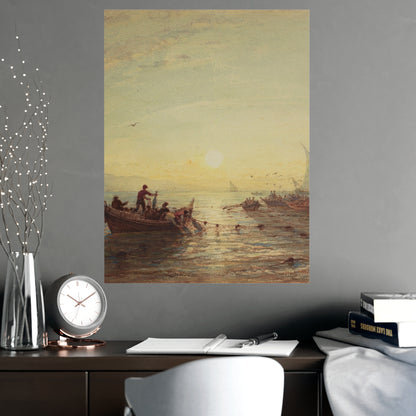 Tuna Fishing at Sunrise Marseilles - Maritime Fine Art Poster
