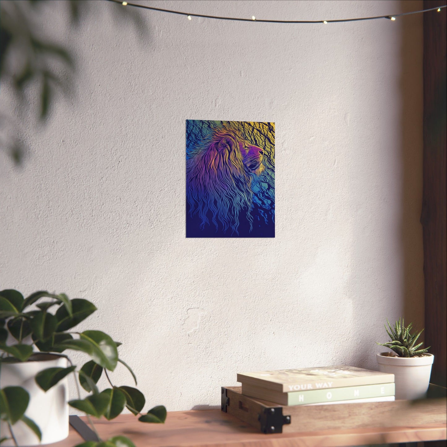Lion Heart - Fine Art Print - Whimsical Animals - Nature Posters - Vibrant Wall Art for Animal Lovers