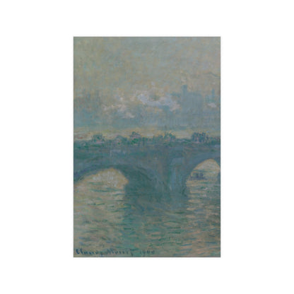 Waterloo Bridge Gray Weather - Monet Fine Art Poster
