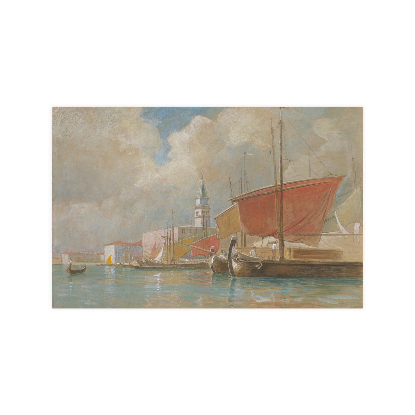 Shipping Along the Molo Venice - Canaletto Fine Art Poster