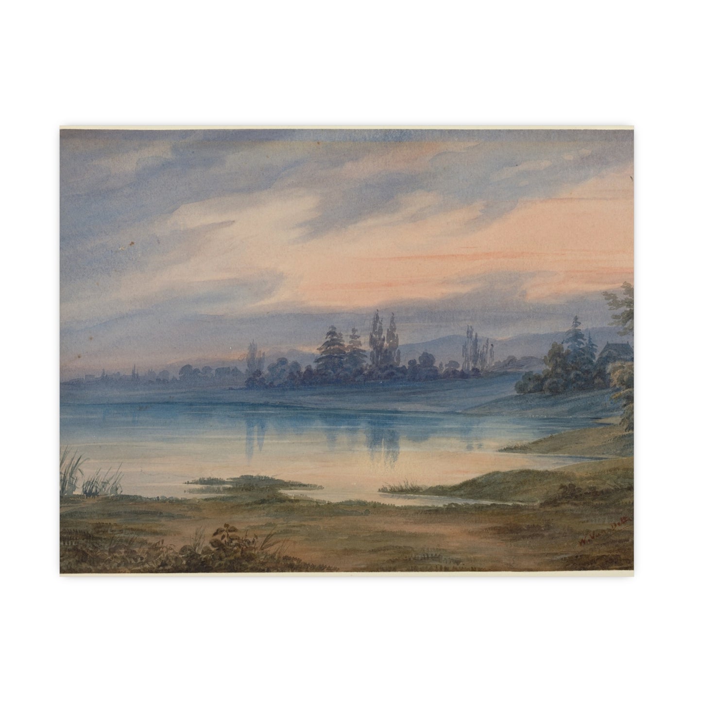 Landscape near Strasbourg - European Pastoral Fine Art Poster