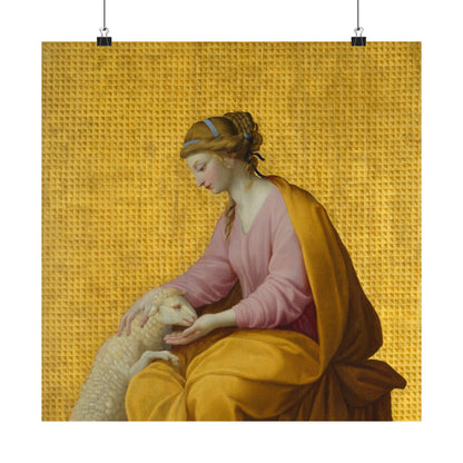 Virtues Art - Meekness - Fine Art Print - Elegant - Vertical Poster - Vintage Art Print