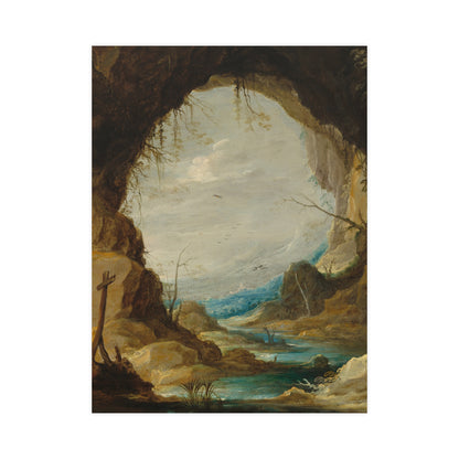 Vista from a Grotto - Romantic Cave Landscape Fine Art Poster