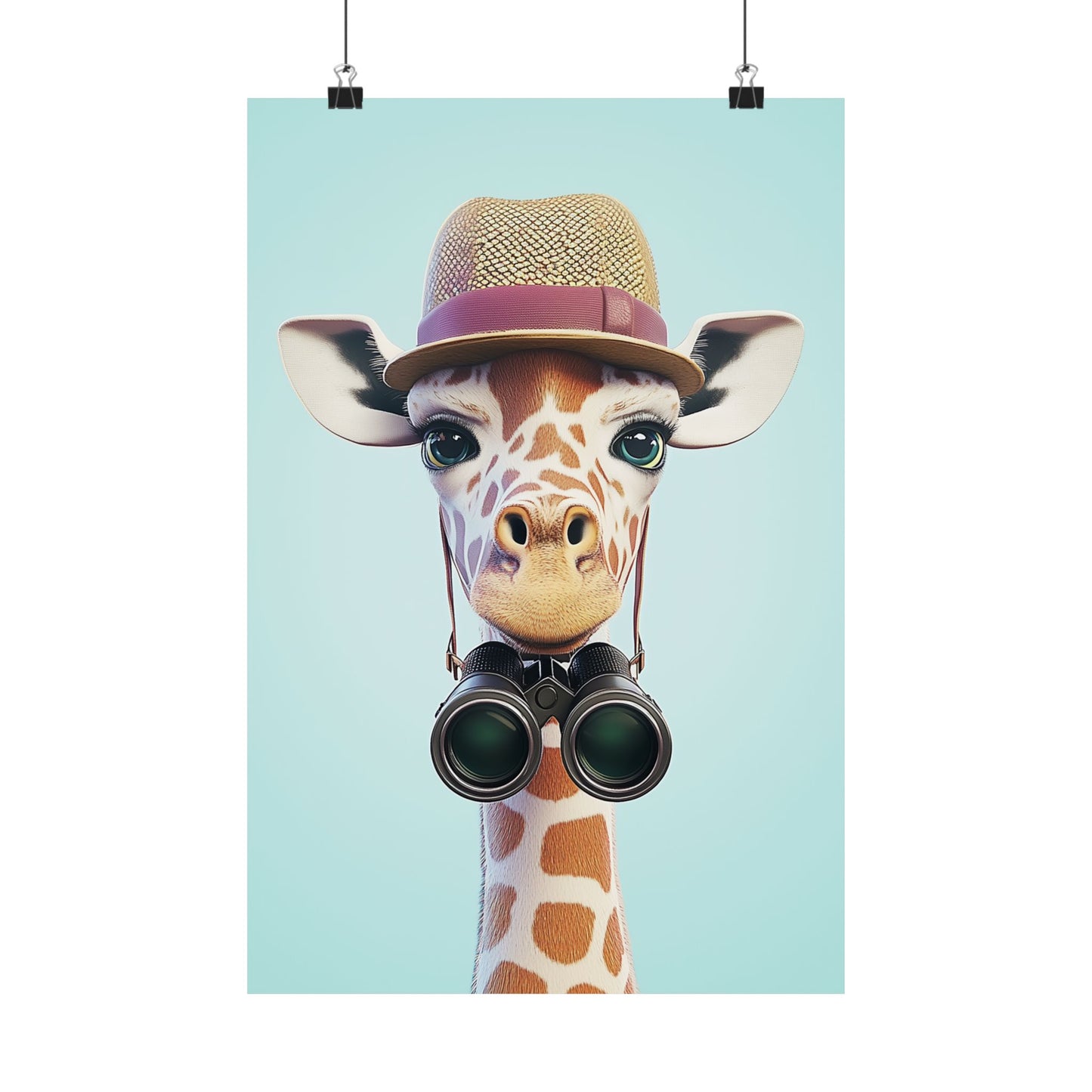 Adventure Awaits - His & Hers Giraffe Fine Art Prints (II) - Whimsical Animals - Wall Art -  Fine Art Prints - Home Décor