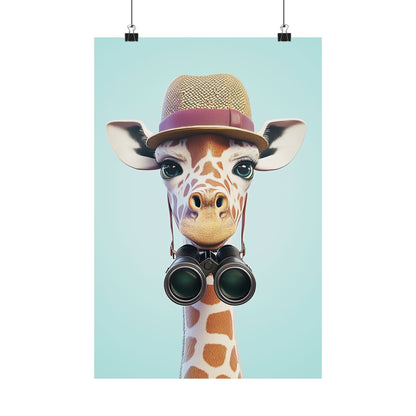 Adventure Awaits - His & Hers Giraffe Fine Art Prints (II) - Whimsical Animals - Wall Art -  Fine Art Prints - Home Décor