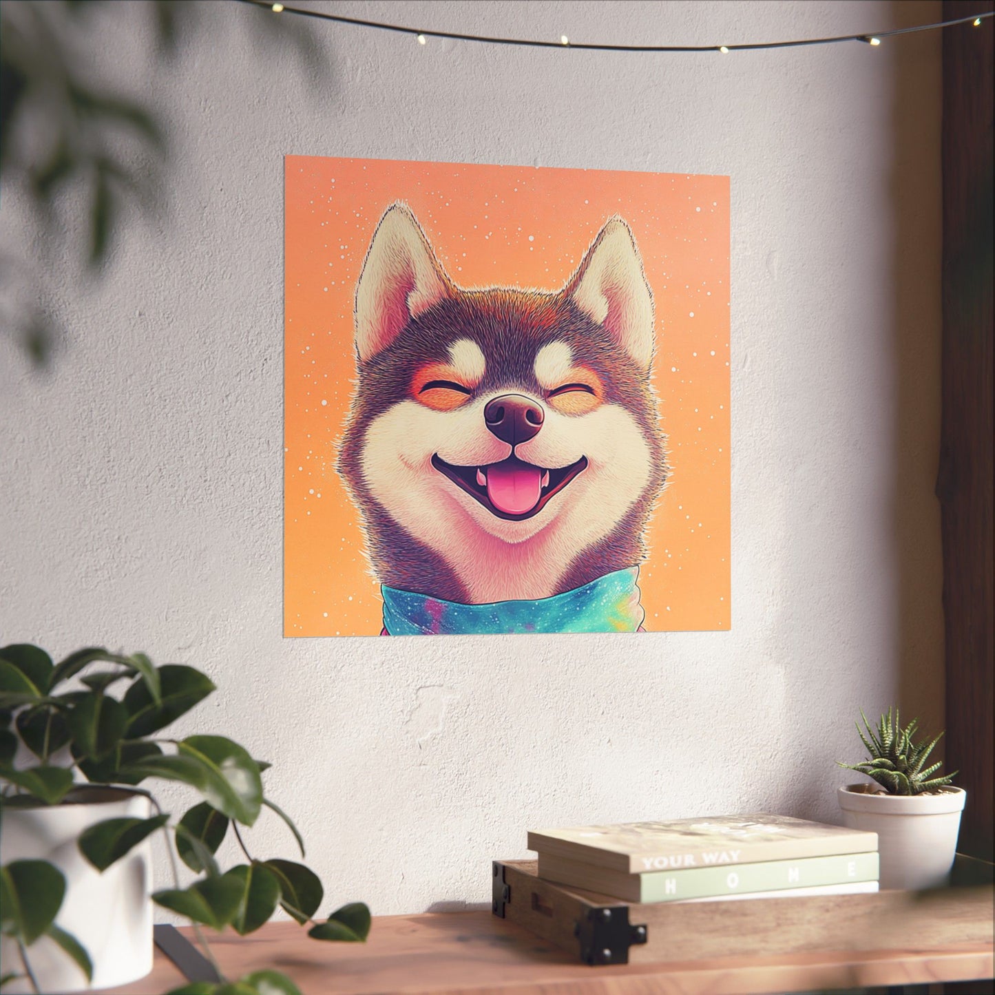Shiba Inu So Happy - Matte Vertical Poster - Brighten Your Space with Joy - Love Dogs - Wall Art