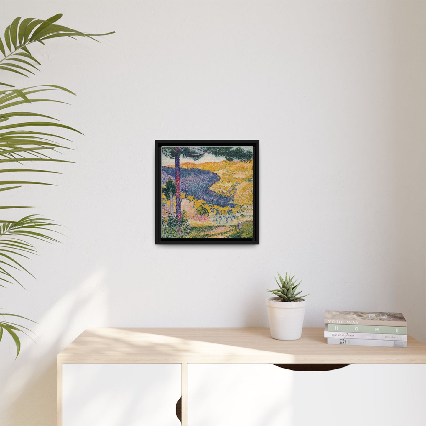 Valley with Fir Shade on the Mountain - Museum Collection - Framed Canvas Print