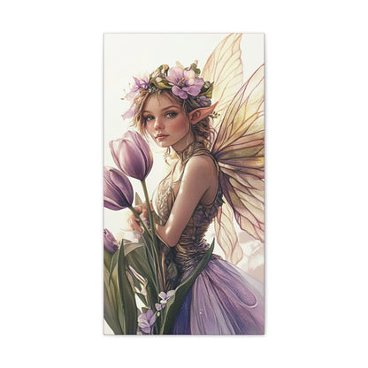 Tuesdays are for Tulips - Flowers & Fairies Collection - Fine Art Print on Canvas