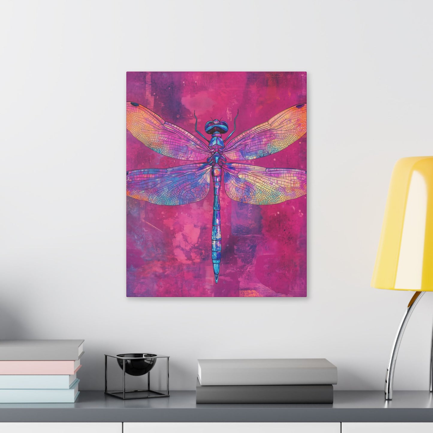 Vibrant Dragonfly - Secret Garden Series -  Fine Art Print on Canvas