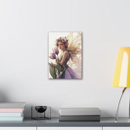 Tuesdays are for Tulips - Flowers & Fairies Collection - Fine Art Print on Canvas