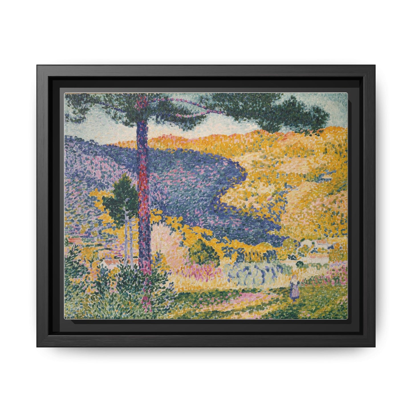 Valley with Fir Shade on the Mountain - Museum Collection - Framed Canvas Print
