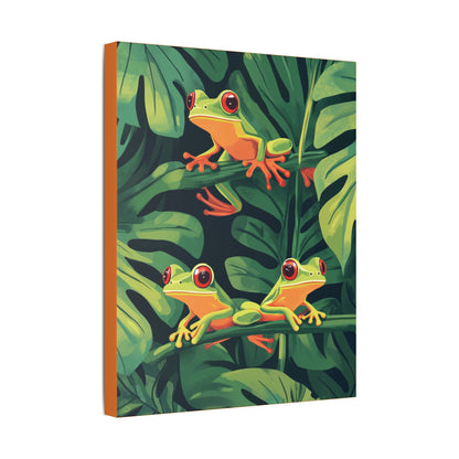 Tree Frog Trio - Garden Friends Series - Fine Art Print on Canvas