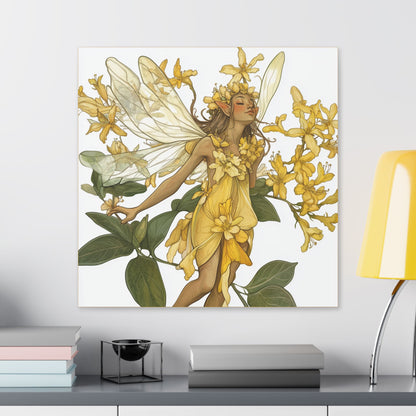 Honeysuckle Blossom - Flowers & Fairies Collection - Wall Art on Canvas