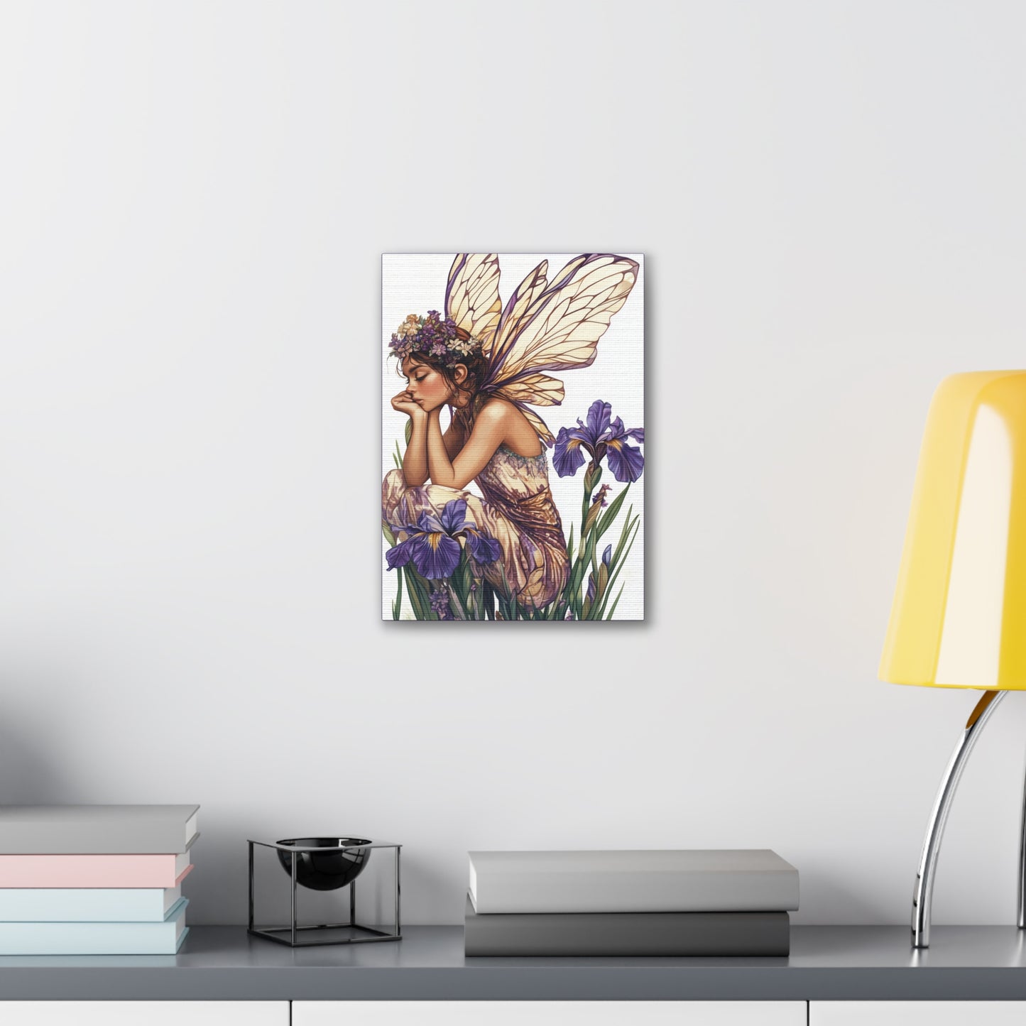 Iris You Were Here - Flowers & Fairies Collection - Fine Art Print on Canvas
