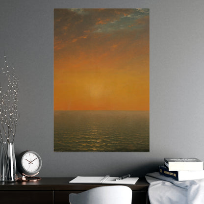 John Frederick Kensett : Sunset on the Sea (1872) - Museum Collection - Fine Art Print