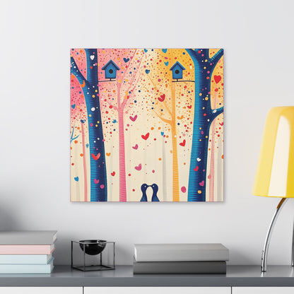 Little Love Birds - Delight in Nature Series - Fine Art Print on Canvas
