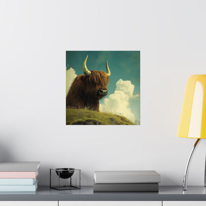 Highland Cow Whimsical Fine Art Print